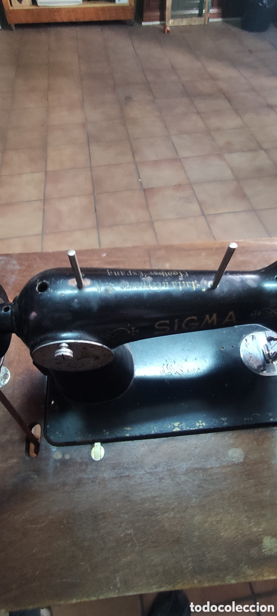 Antig&uuml;edades: Antigua maquina de coser Singer - Foto 3