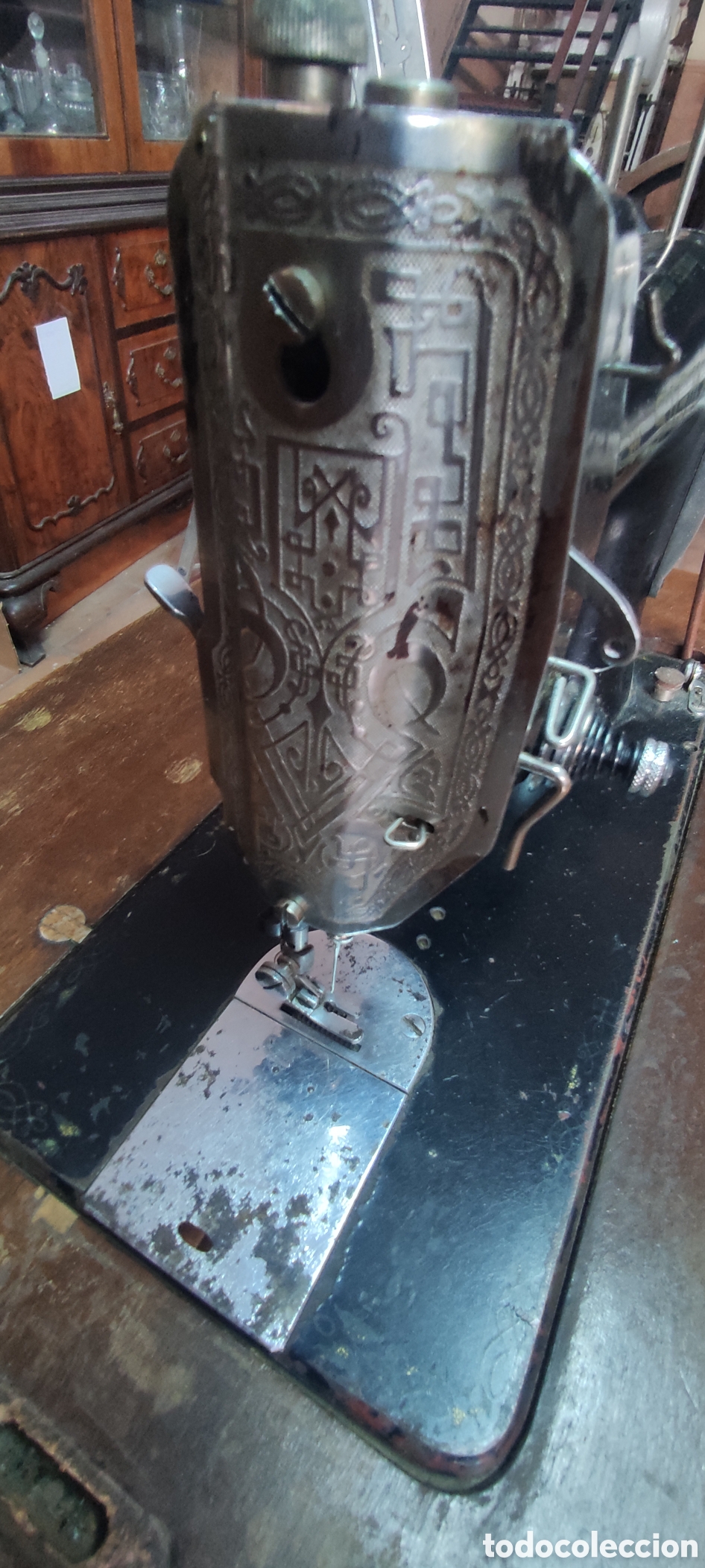 Antig&uuml;edades: Antigua maquina de coser Singer - Foto 5