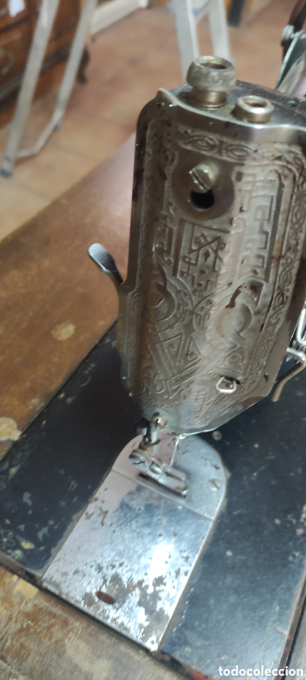 Antig&uuml;edades: Antigua maquina de coser Singer - Foto 7
