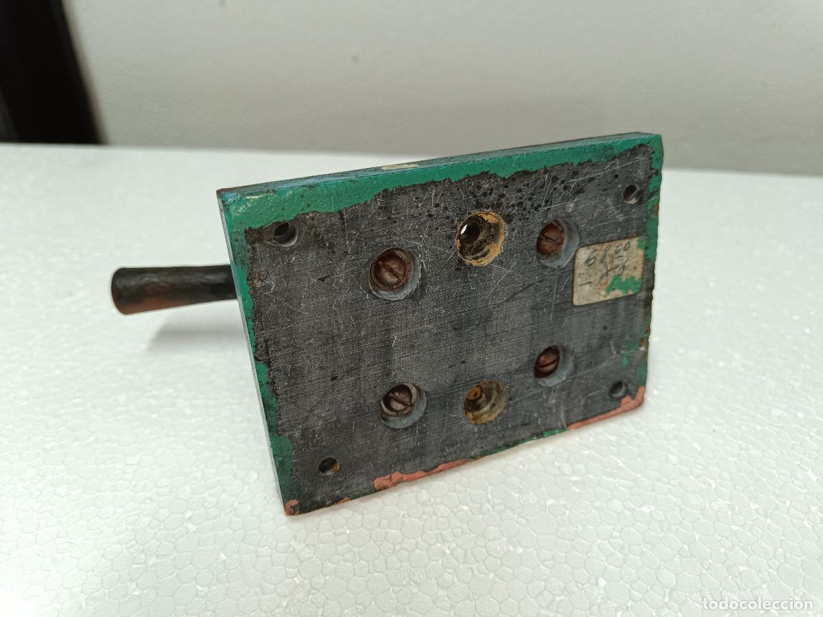 Antig&uuml;edades: ANTIGUO INTERRUPTOR GUILLOTINA CUCHILLAS. - Foto 4