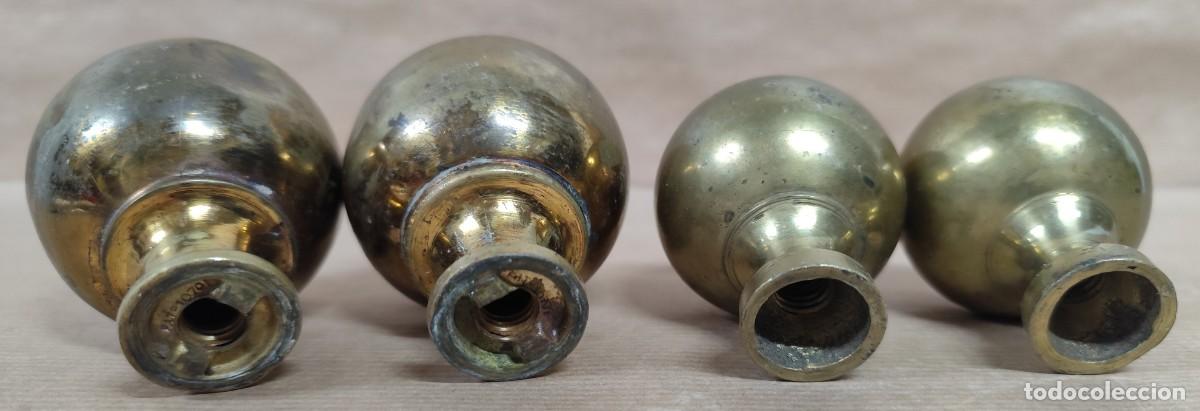 Antig&uuml;edades: 4 POMOS ANTIGUOS DE BRONCE - Foto 12