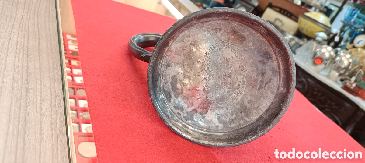 Antig&uuml;edades: ANTIGUA CAFETERA BA&Ntilde;O PLATA NUMERADA EN LA BASE. - Foto 12