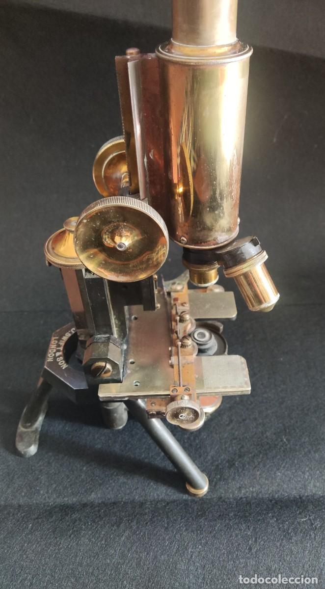 Antig&uuml;edades: Microscopio antiguo J. Swift & Son - Foto 2