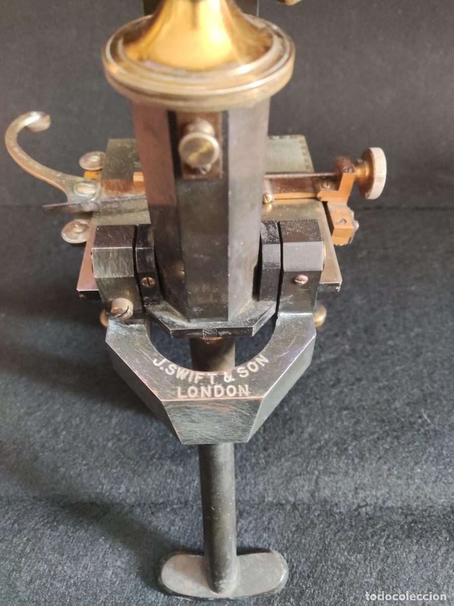 Antig&uuml;edades: Microscopio antiguo J. Swift & Son - Foto 4