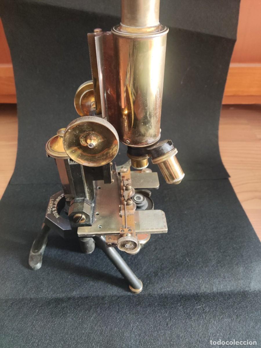 Antig&uuml;edades: Microscopio antiguo J. Swift & Son - Foto 1