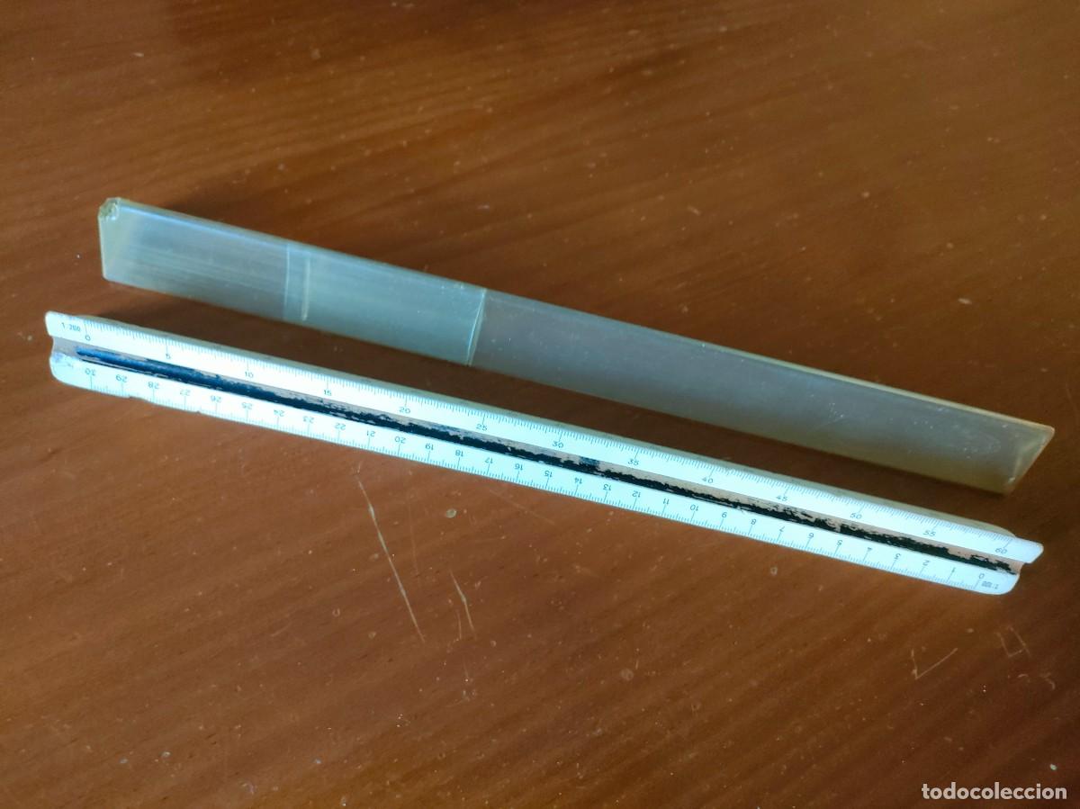 Antig&uuml;edades: ESCALIMETRO FABER CASTELL DE MADERA CON FUNDA - Foto 2