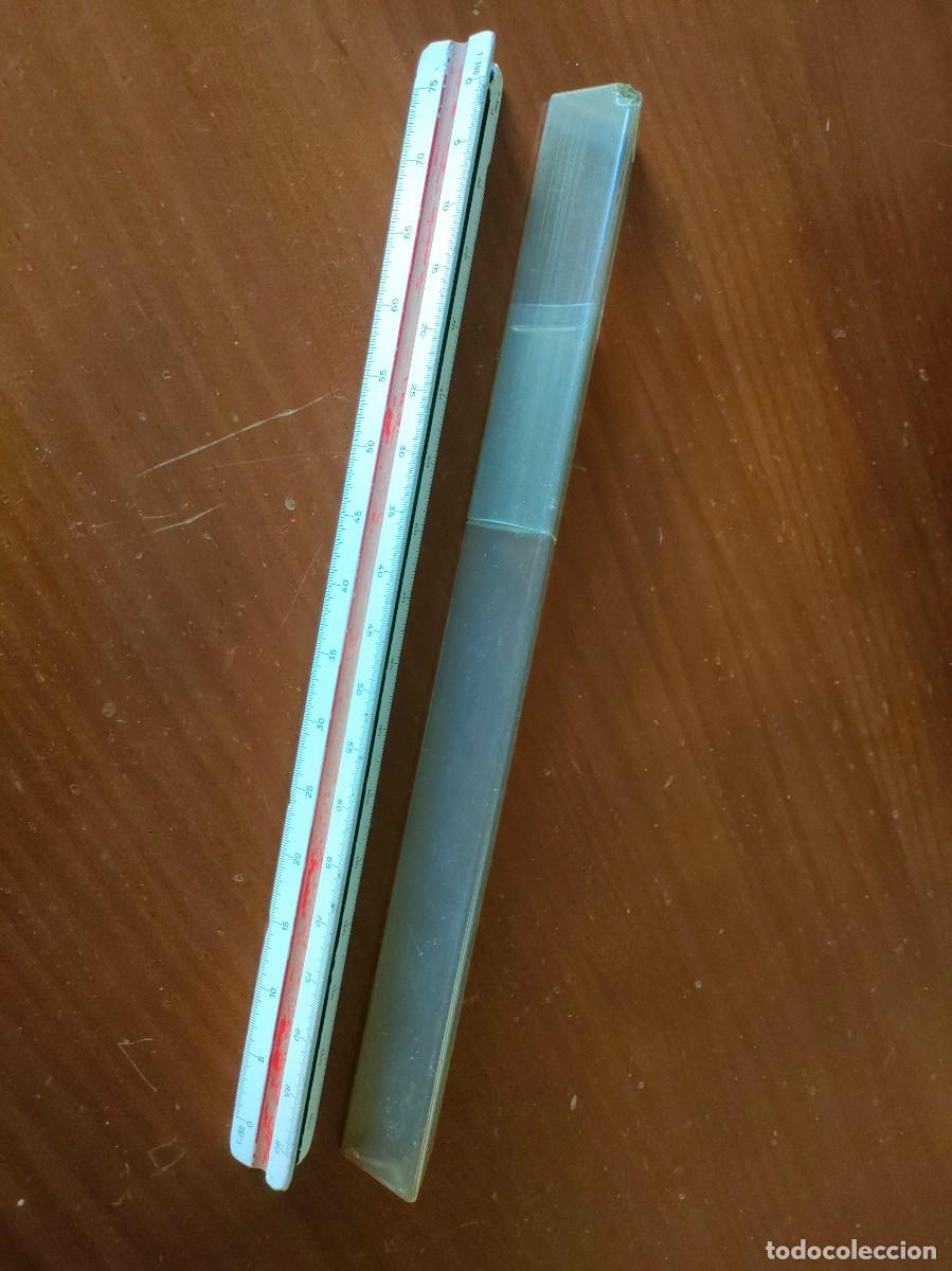 Antig&uuml;edades: ESCALIMETRO FABER CASTELL DE MADERA CON FUNDA - Foto 3