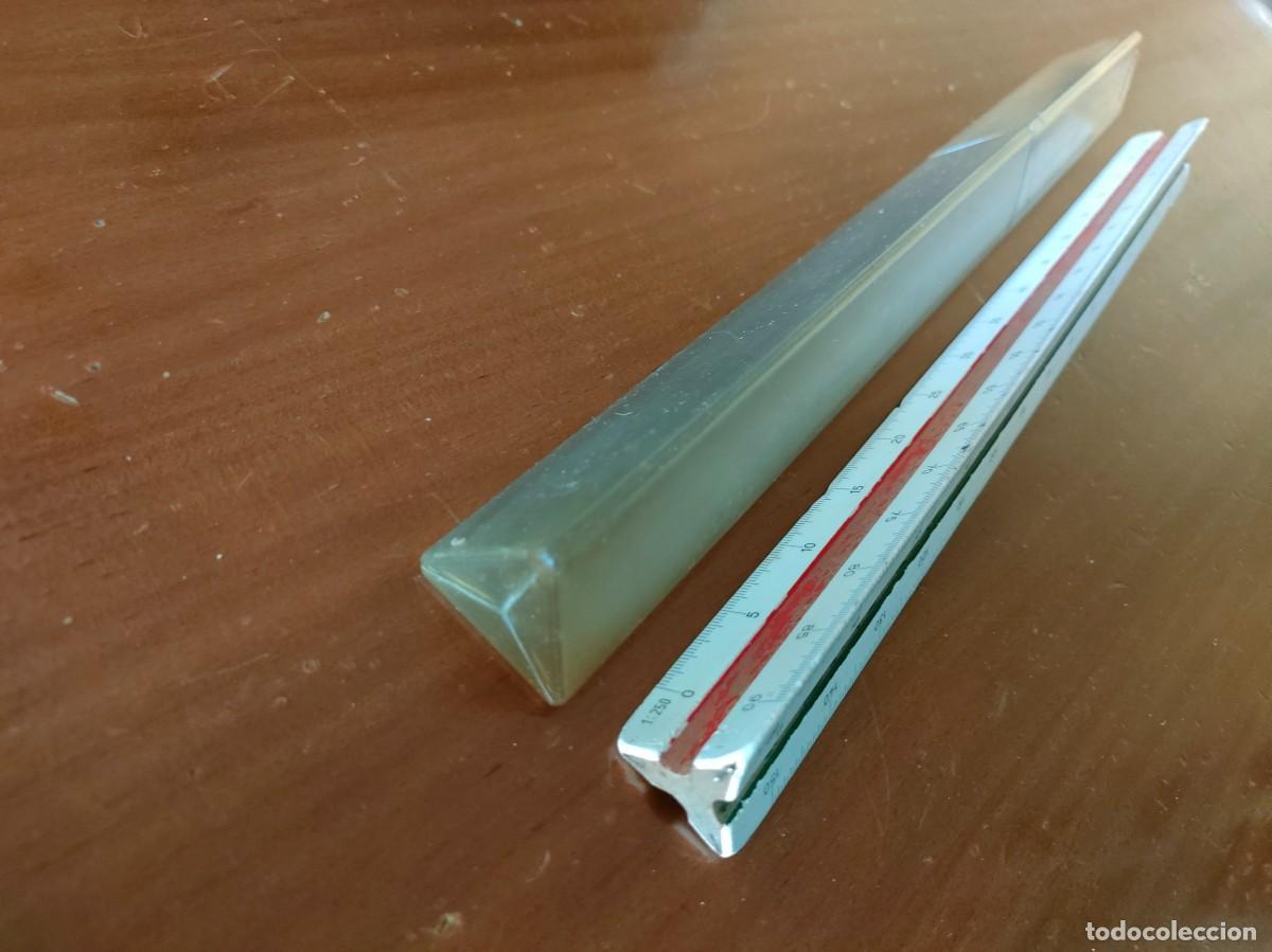 Antig&uuml;edades: ESCALIMETRO FABER CASTELL DE MADERA CON FUNDA - Foto 6