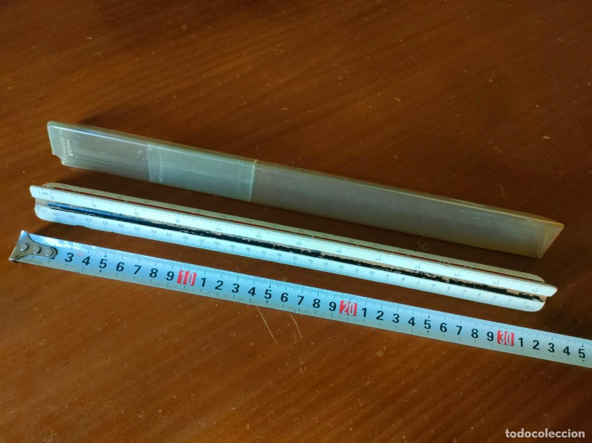 Antig&uuml;edades: ESCALIMETRO FABER CASTELL DE MADERA CON FUNDA - Foto 13