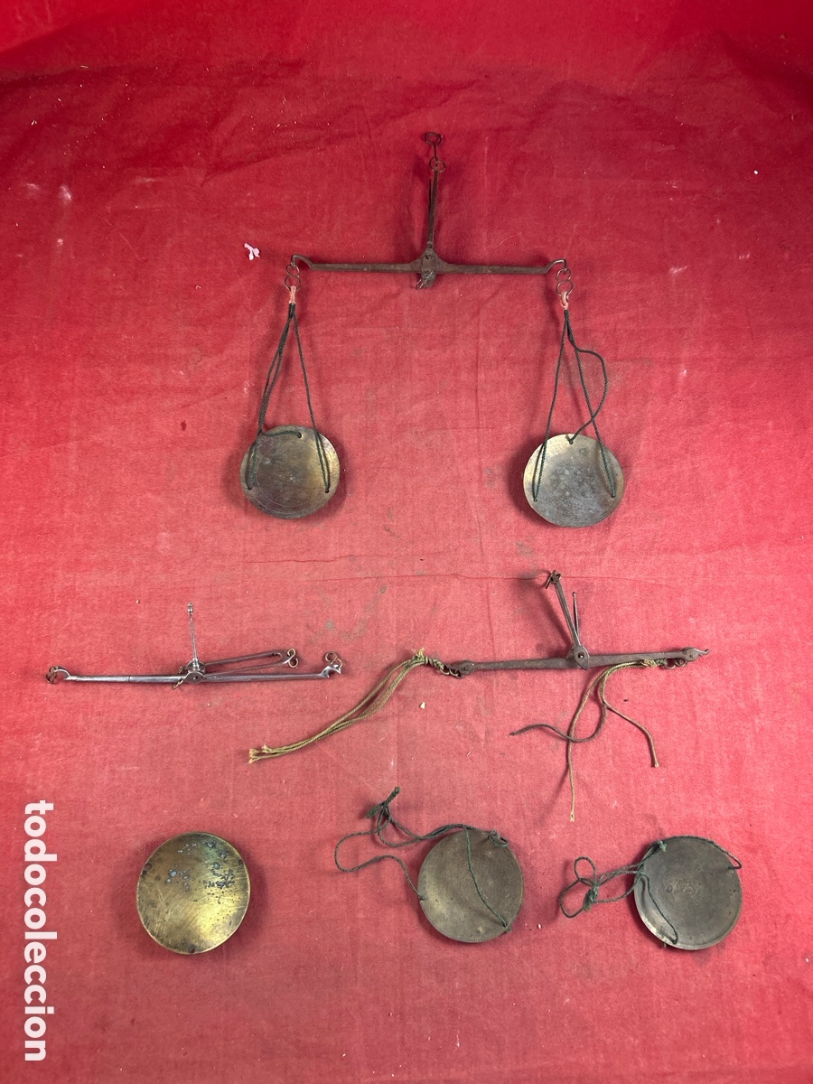 Antig&uuml;edades: ANTIGUAS BALANZA PARA PESAR MONEDAS DE ORO - Foto 1