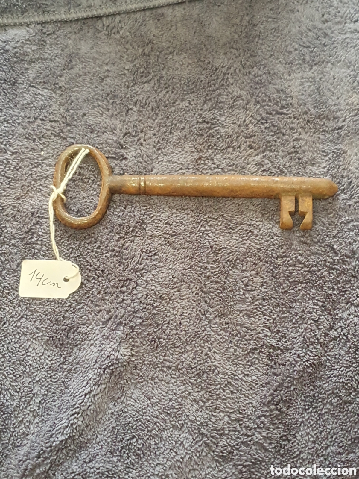 Antig&uuml;edades: OS2. G7. Llave De Forja, Maciza, De 14 Cm. - Foto 2