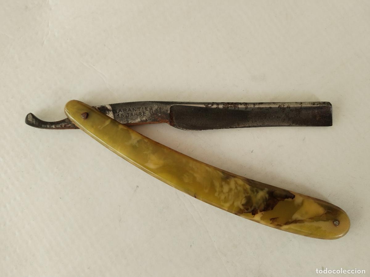 Antig&uuml;edades: Antigua navaja afeitar barbero solingen - Foto 3