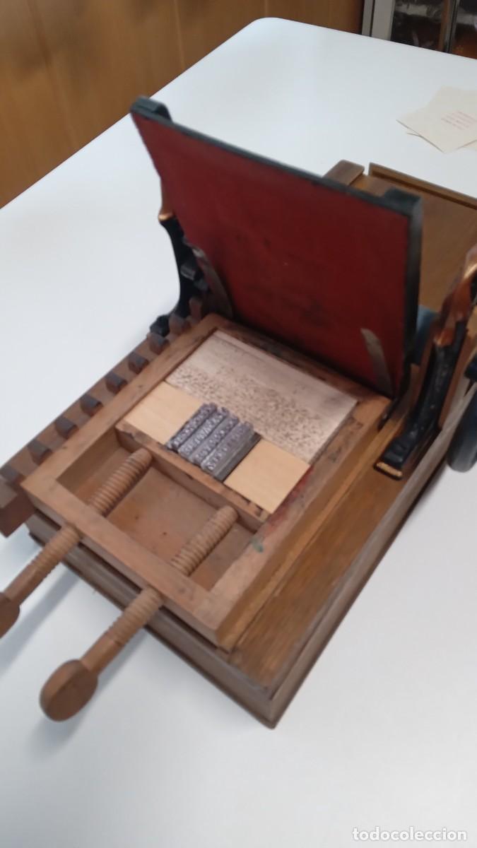 Antig&uuml;edades: IMPRENTA MAQUETA PRENSA DE TIPOGRAFIA - Foto 5