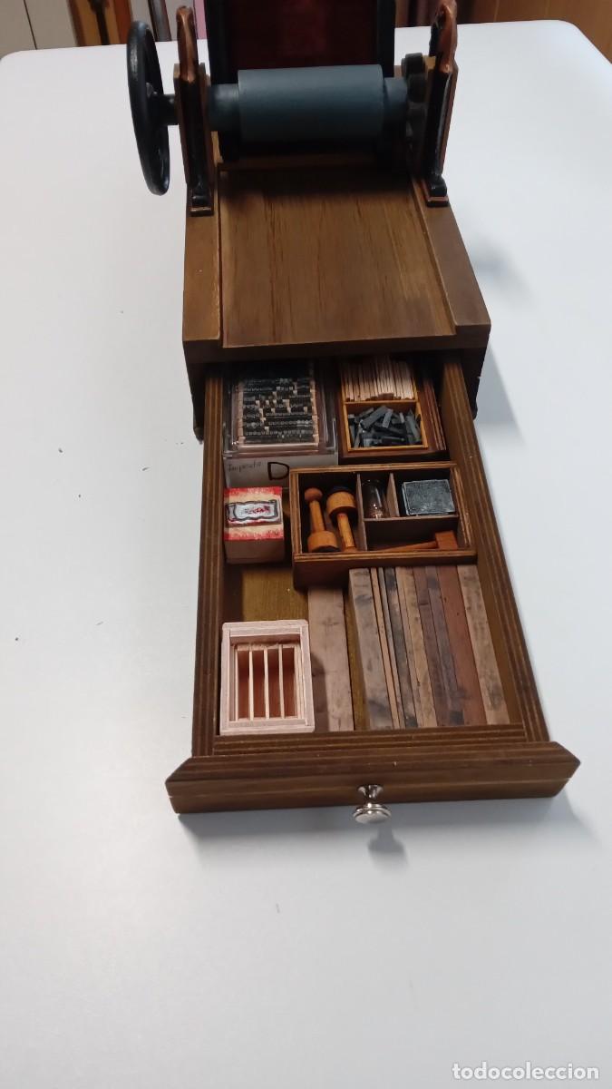 Antig&uuml;edades: IMPRENTA MAQUETA PRENSA DE TIPOGRAFIA - Foto 8
