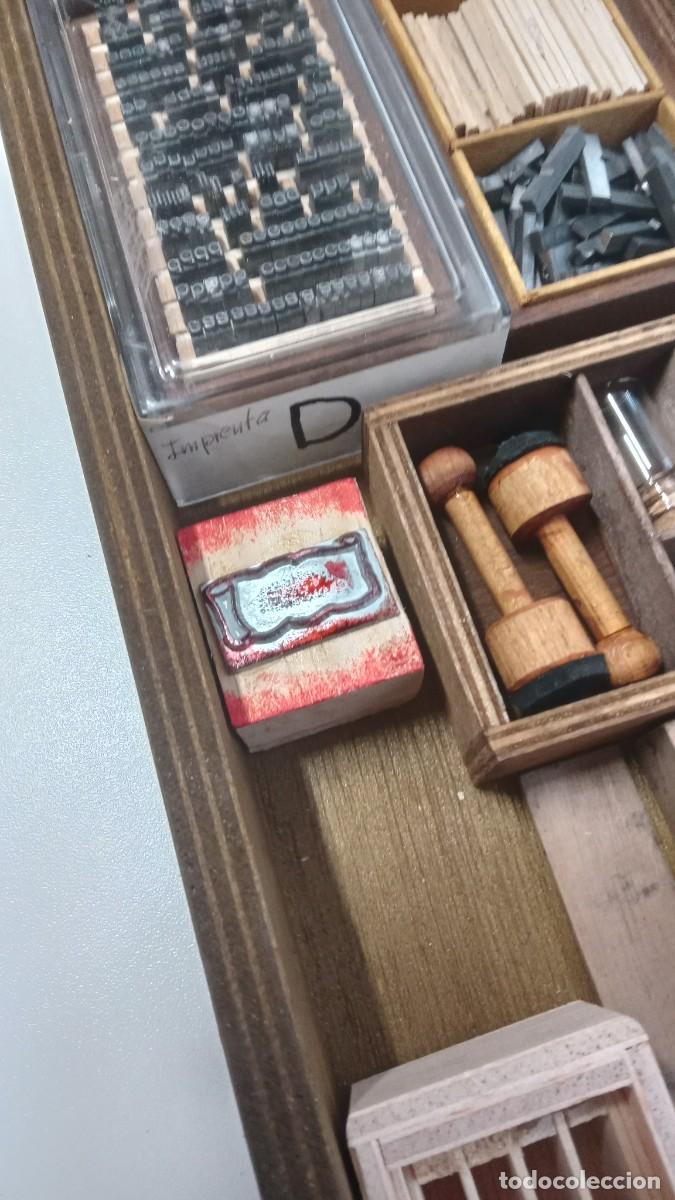 Antig&uuml;edades: IMPRENTA MAQUETA PRENSA DE TIPOGRAFIA - Foto 11