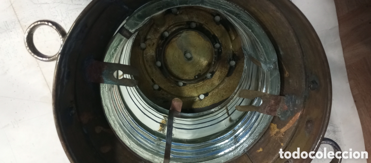 Antig&uuml;edades: Farol original Grande de barco - Foto 6