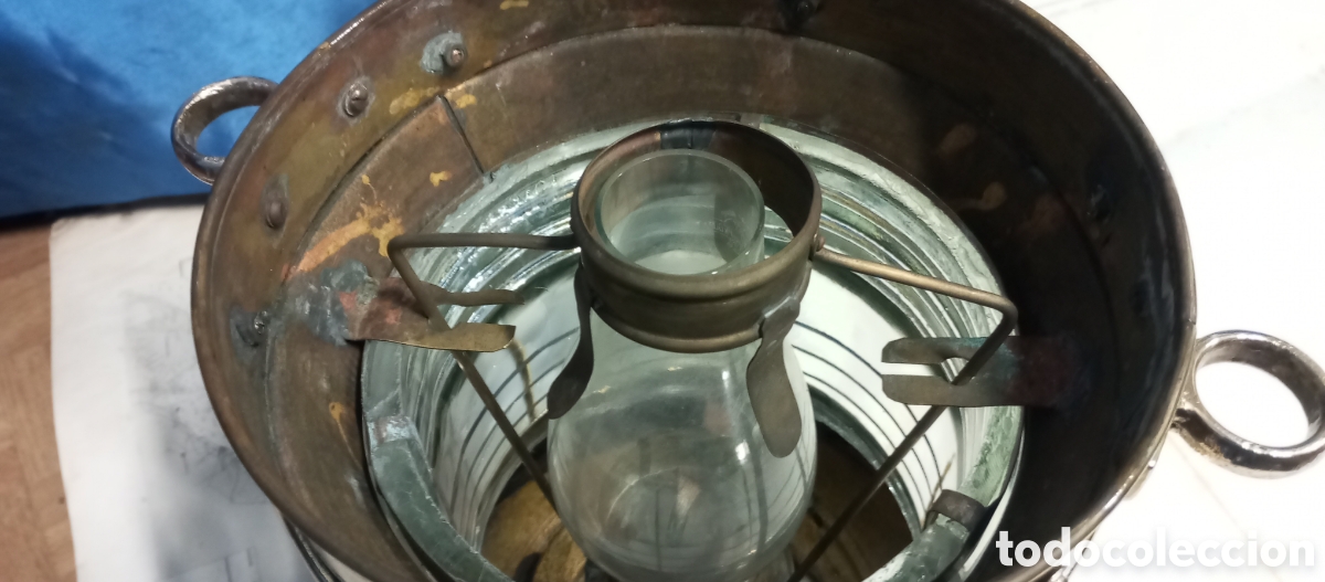 Antig&uuml;edades: Farol original Grande de barco - Foto 7
