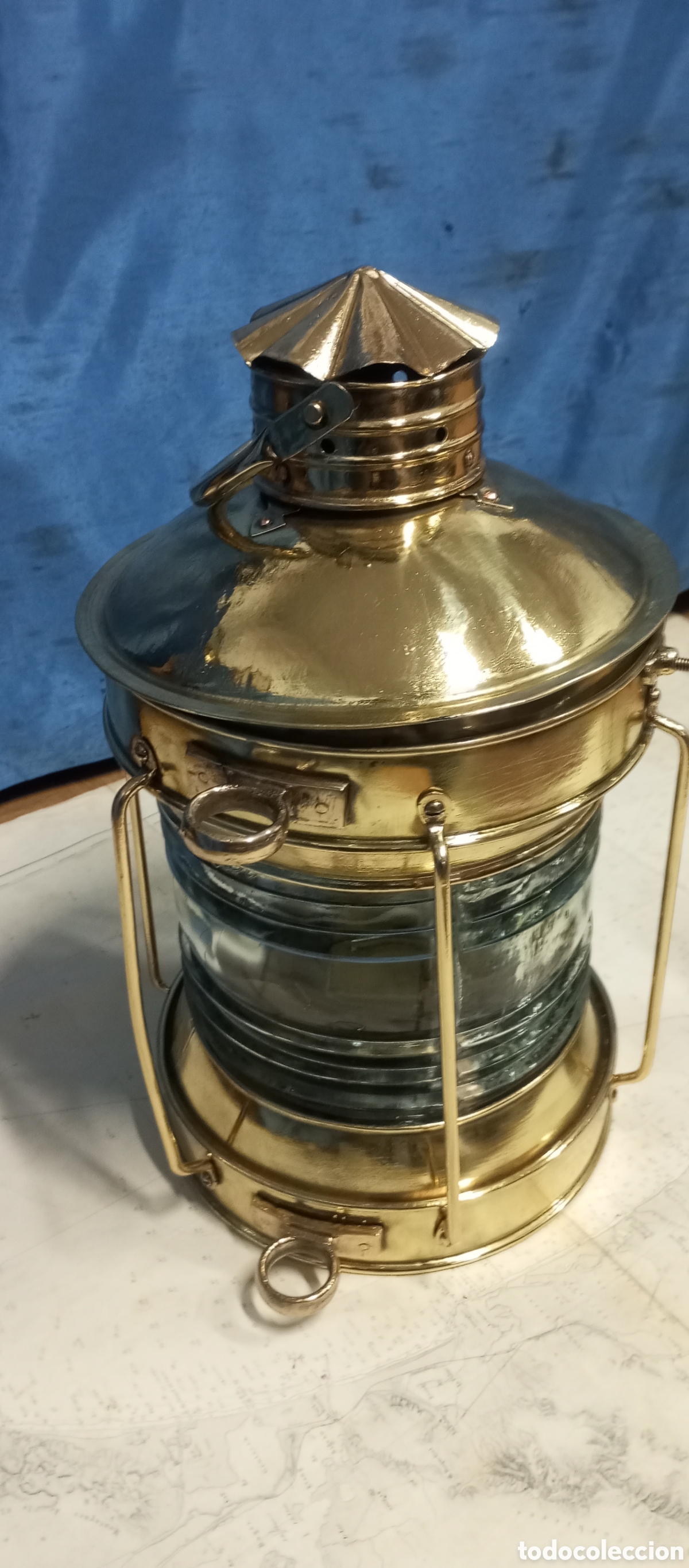 Antig&uuml;edades: Farol original Grande de barco - Foto 2