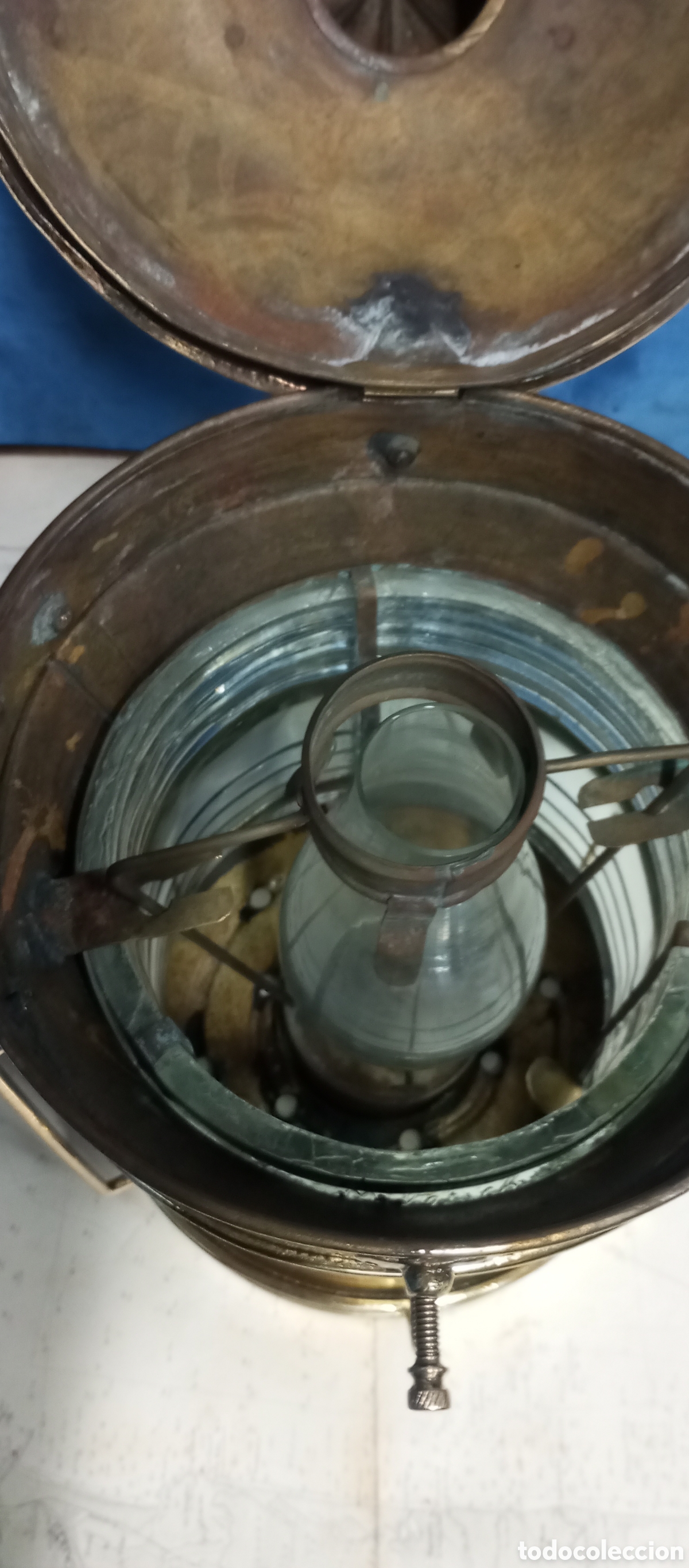 Antig&uuml;edades: Farol original Grande de barco - Foto 19