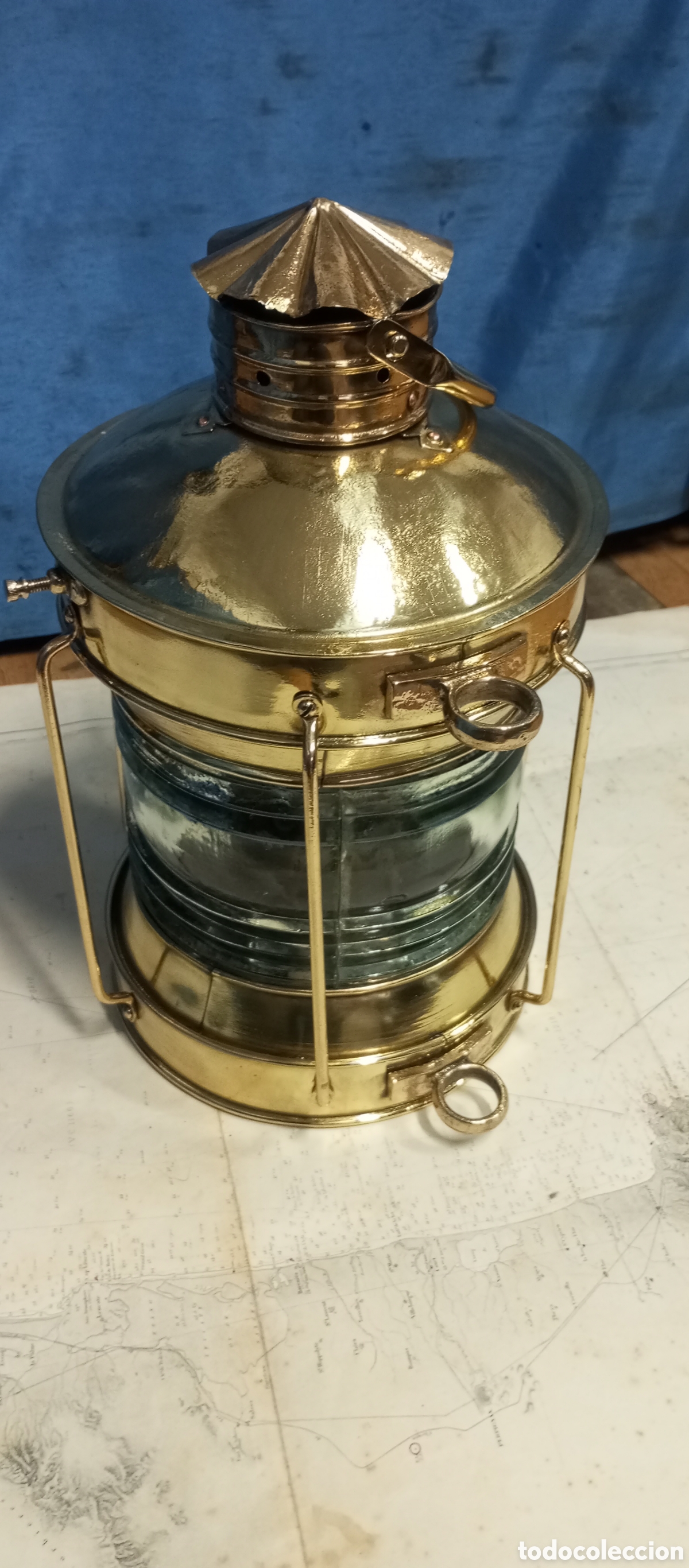 Antig&uuml;edades: Farol original Grande de barco - Foto 3