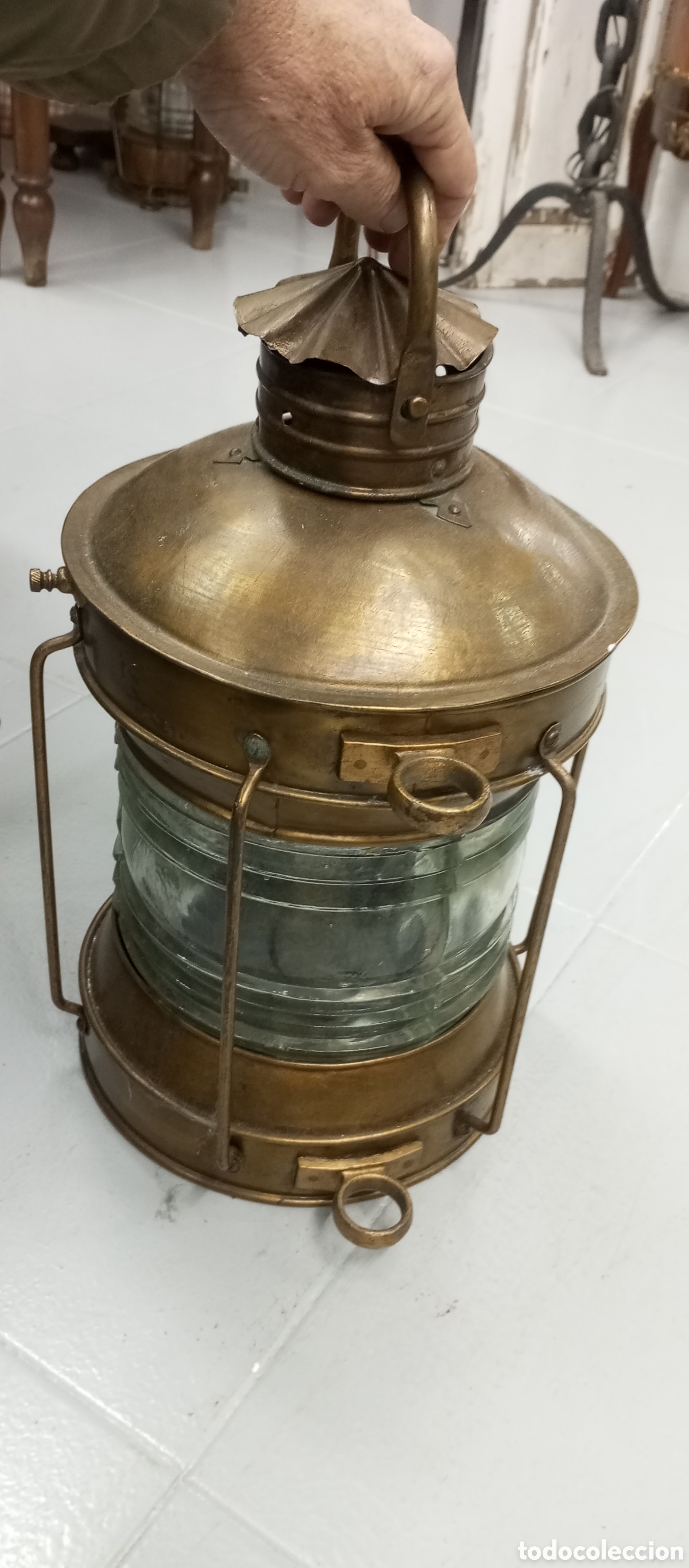 Antig&uuml;edades: Farol original Grande de barco - Foto 28