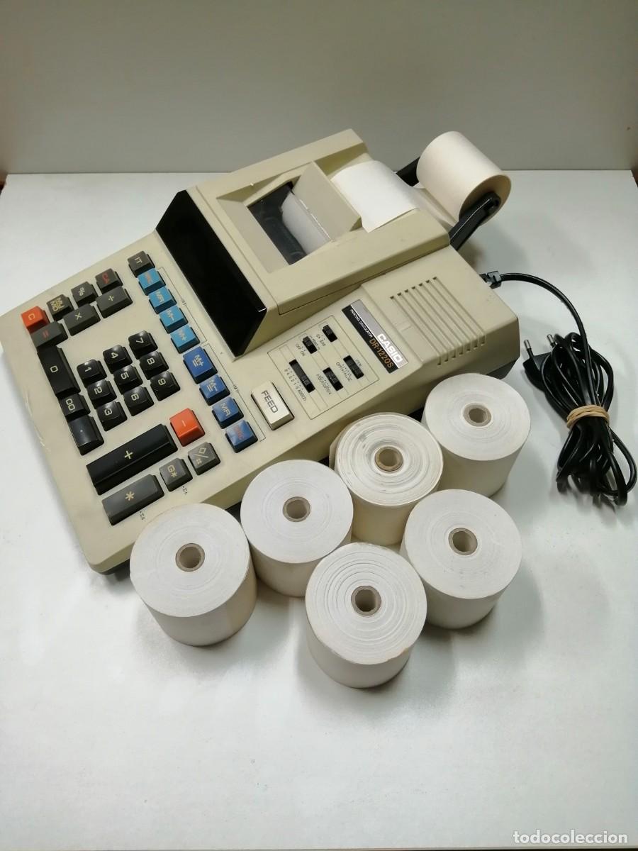 Antig&uuml;edades: M&Aacute;QUINA DE CALCULAR DE ROLLO CASIO DR-1220S - Foto 4