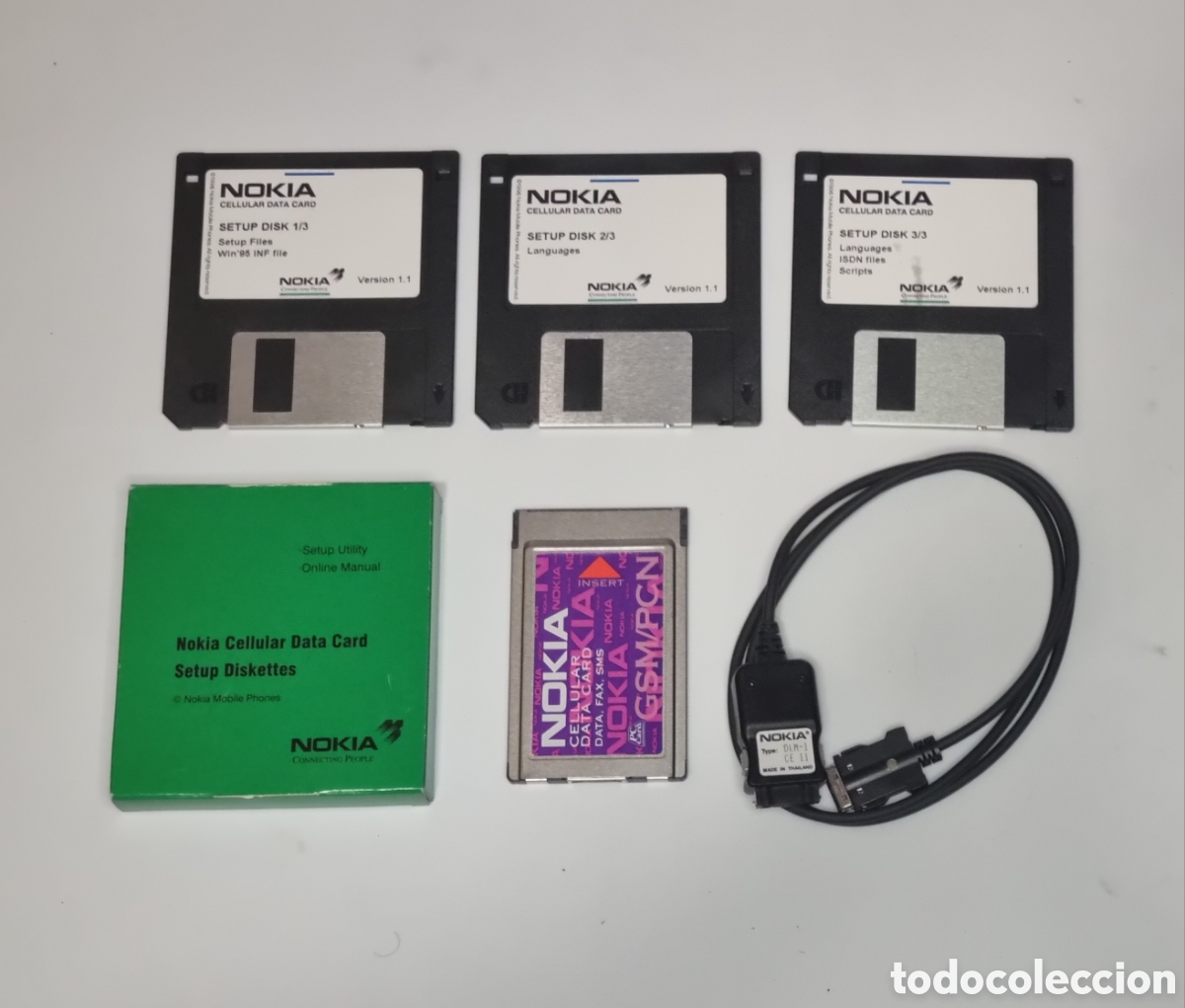 Tel&eacute;fonos: Nokia DTP-2 data Card y cable y discos - Foto 2