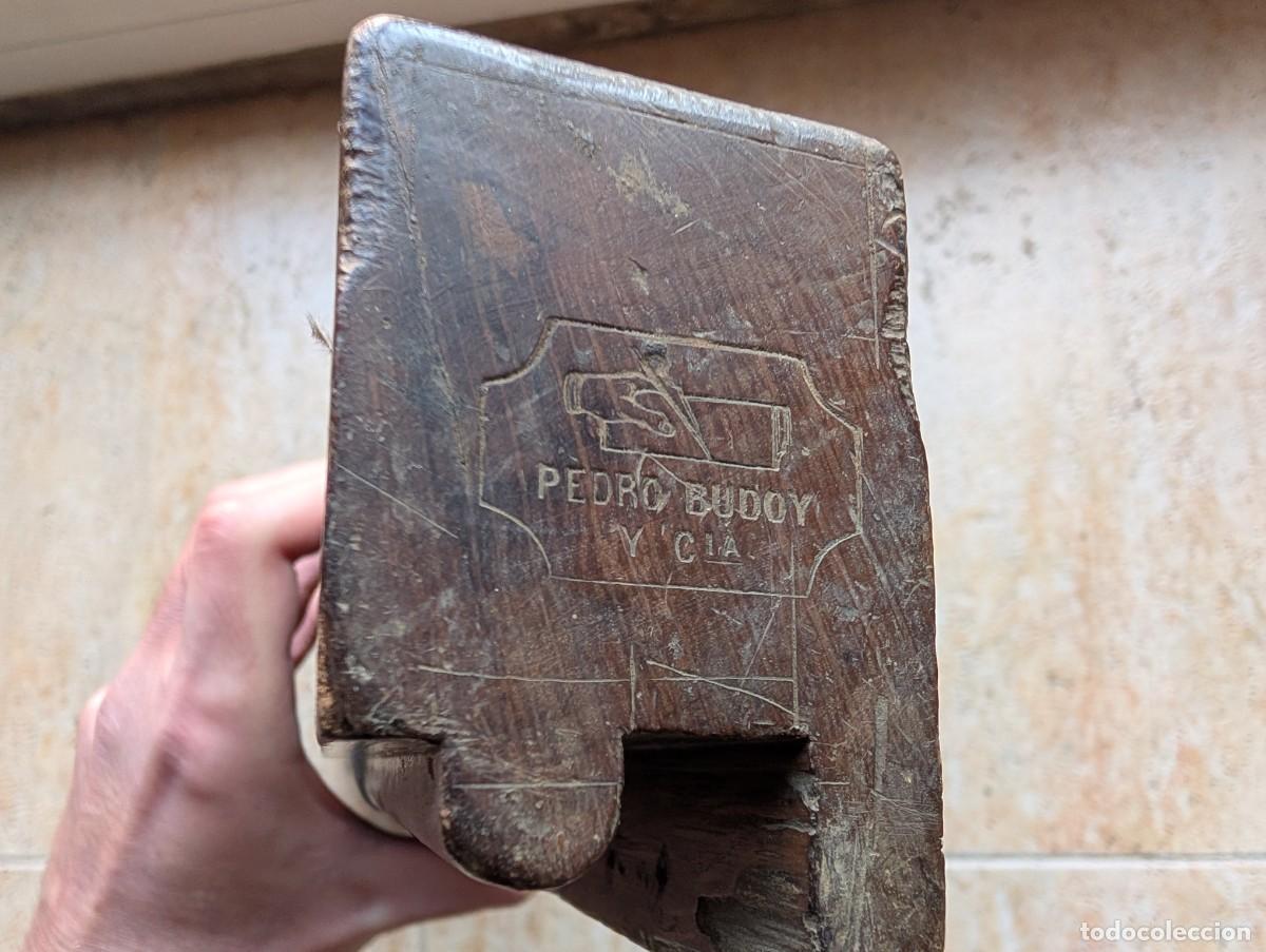 Antig&uuml;edades: CEPILLO DE CARPINTERO CON CUCHILLA PEDRO BUDOY - Foto 2