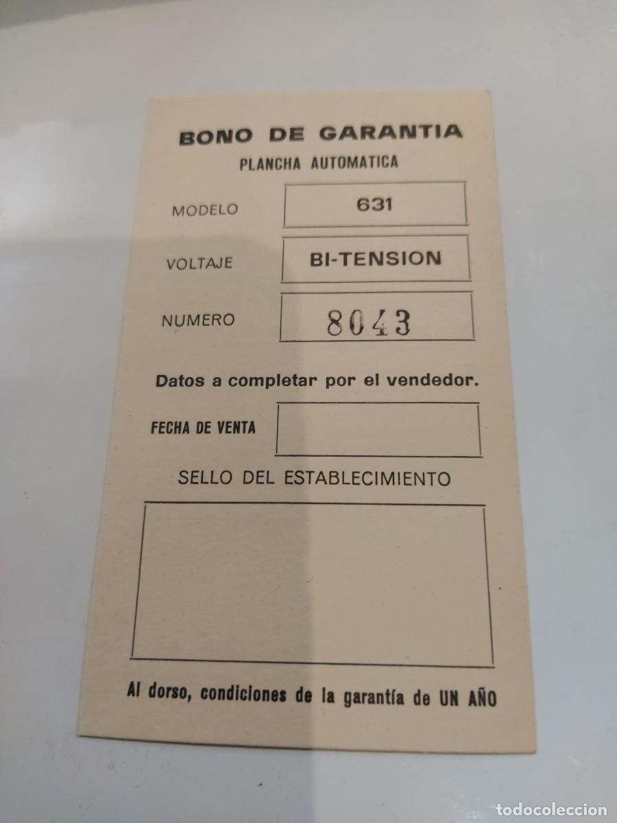 Antig&uuml;edades: Plancha Solac Mod.631.Con caja y funda. - Foto 8