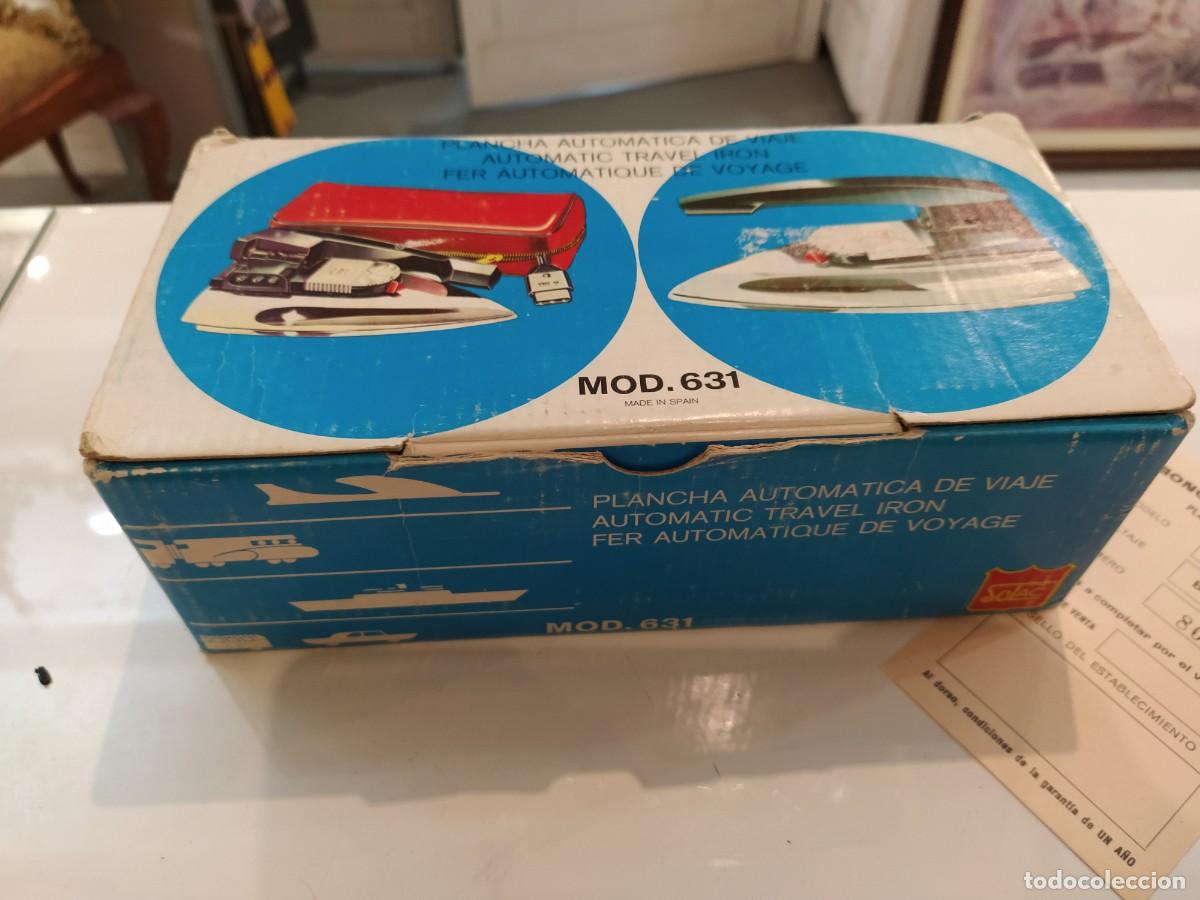 Antig&uuml;edades: Plancha Solac Mod.631.Con caja y funda. - Foto 9