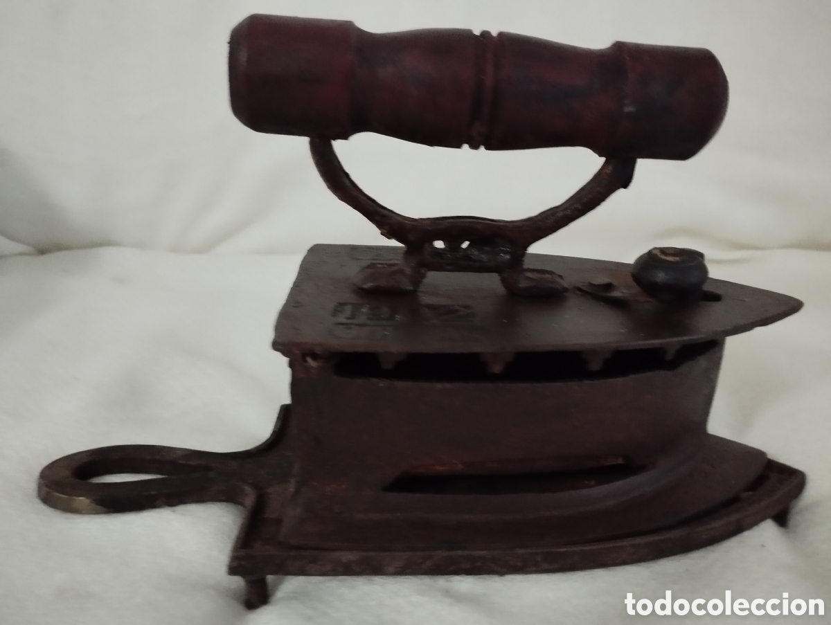 Antig&uuml;edades: Antigua Plancha y Posaplancha Hierro - Foto 8