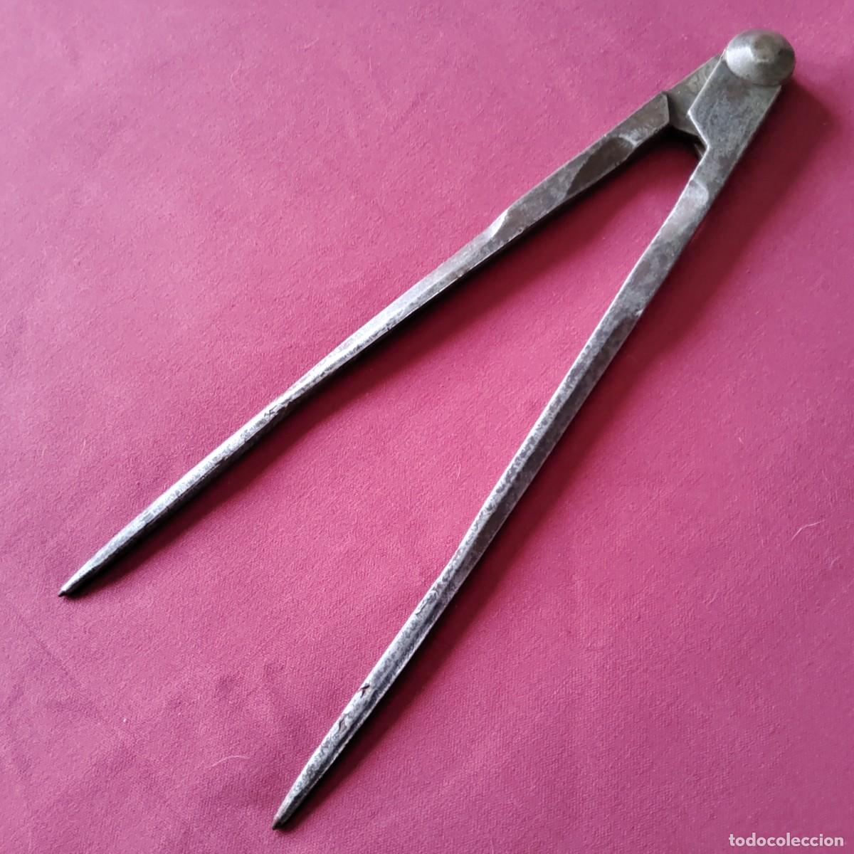 Antig&uuml;edades: ANTIGUO COMP&Aacute;S DE HIERRO, 29,50 CM. - Foto 5