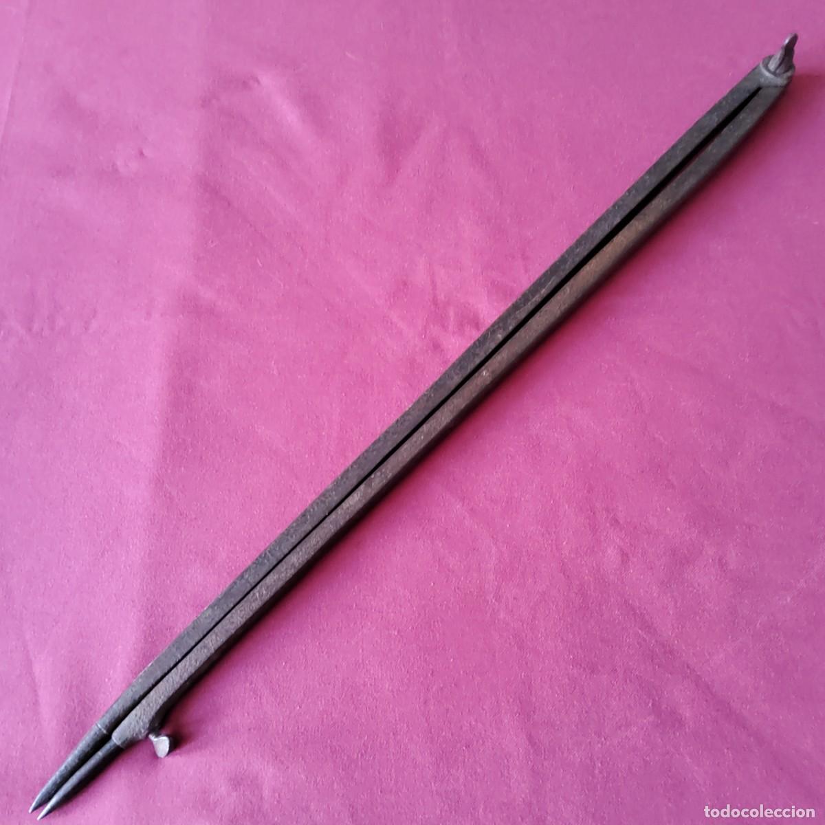 Antig&uuml;edades: ANTIGUO COMP&Aacute;S DE HIERRO, DE GRAN TAMA&Ntilde;O, MIDE 53,5 CM. - Foto 6