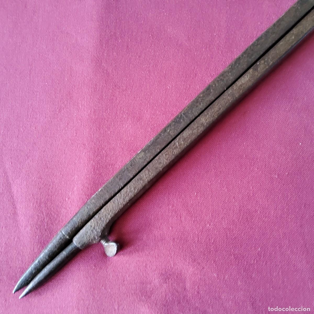 Antig&uuml;edades: ANTIGUO COMP&Aacute;S DE HIERRO, DE GRAN TAMA&Ntilde;O, MIDE 53,5 CM. - Foto 7