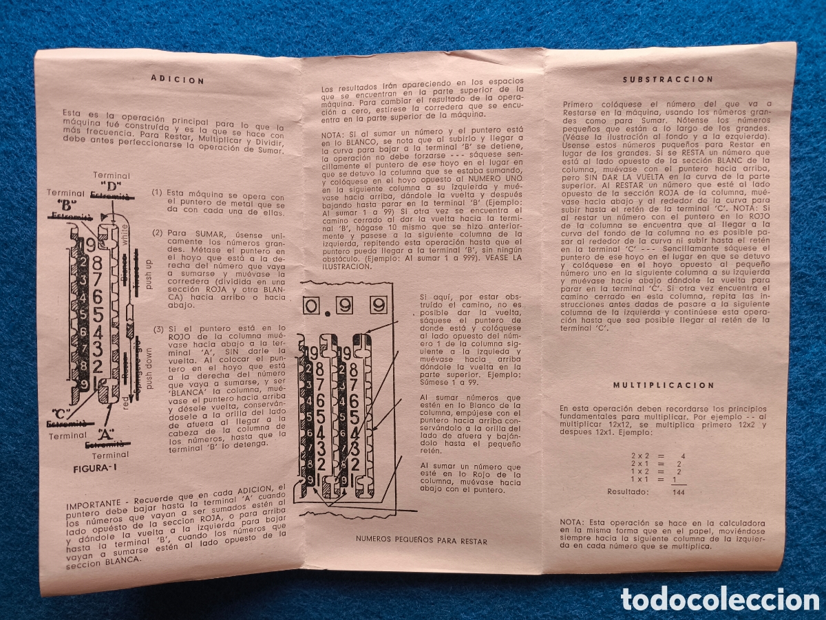 Antig&uuml;edades: CALCULADORA MANUAL WIZARD C. 1960 - Foto 4