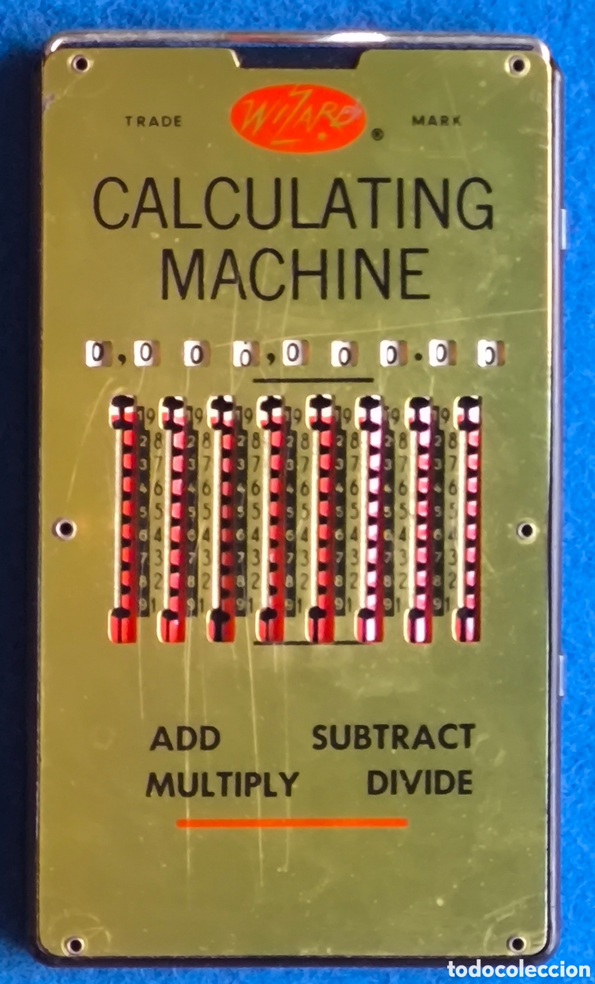 Antig&uuml;edades: CALCULADORA MANUAL WIZARD C. 1960 - Foto 6