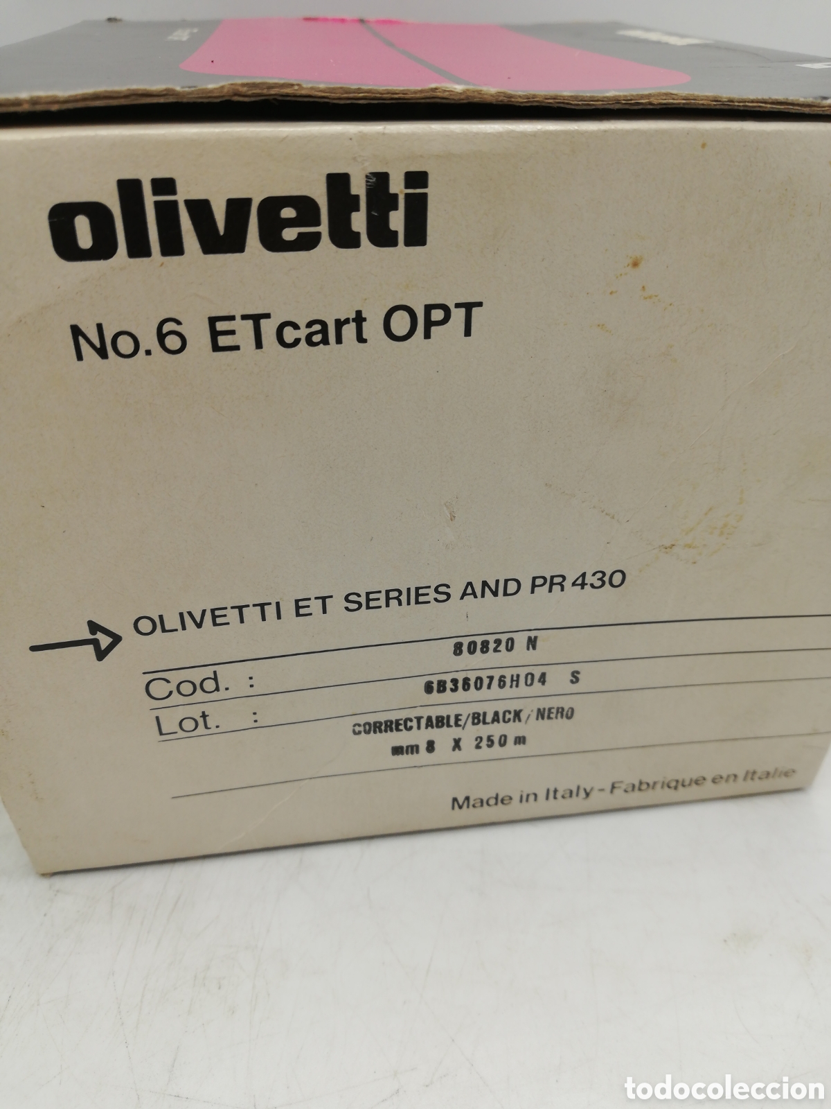 Antig&uuml;edades: Caja con 2 cintas Olivetti ET cart OPT. - Foto 5