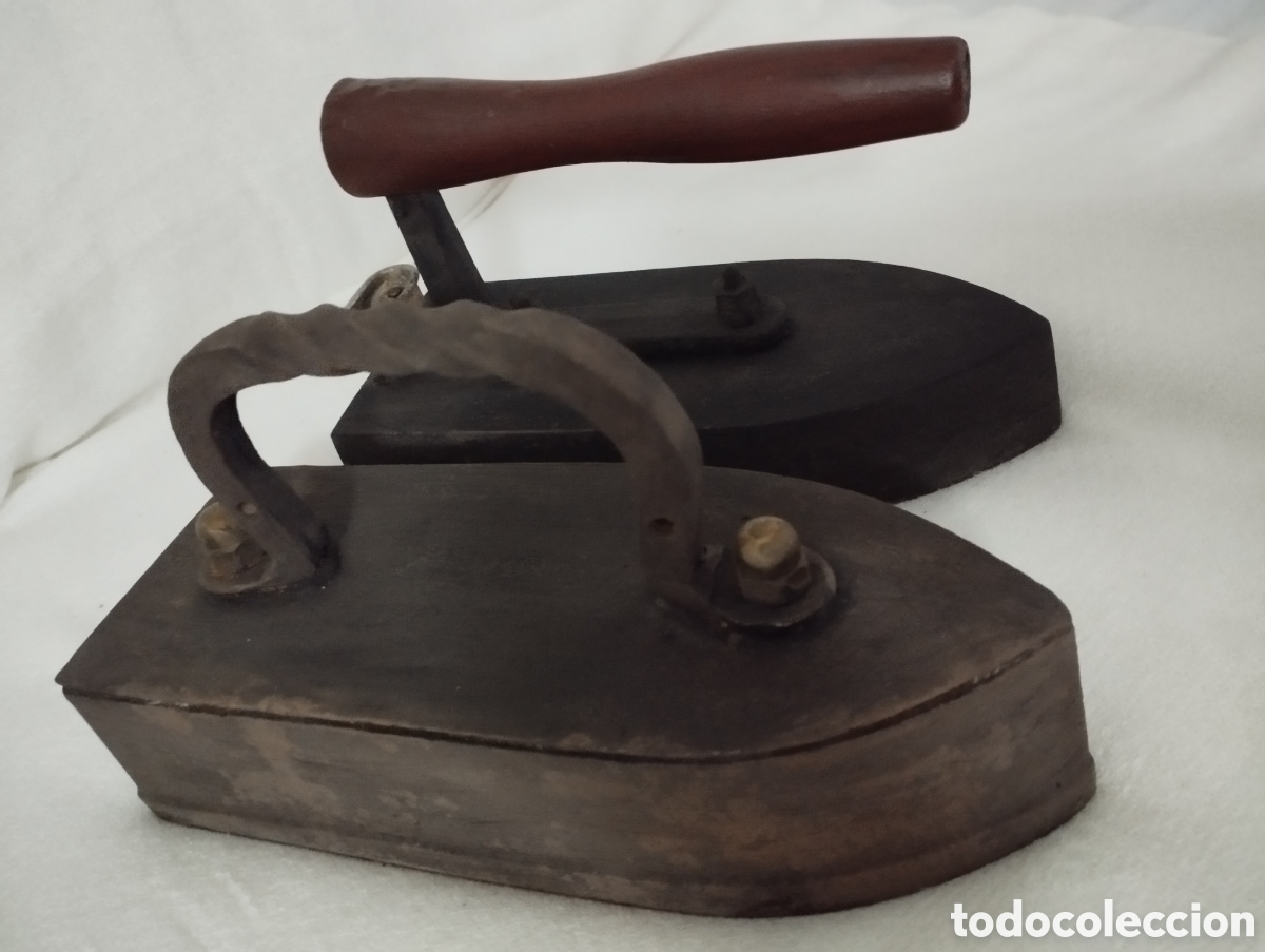 Antig&uuml;edades: Dos Antiguas Planchas de hierro. - Foto 3