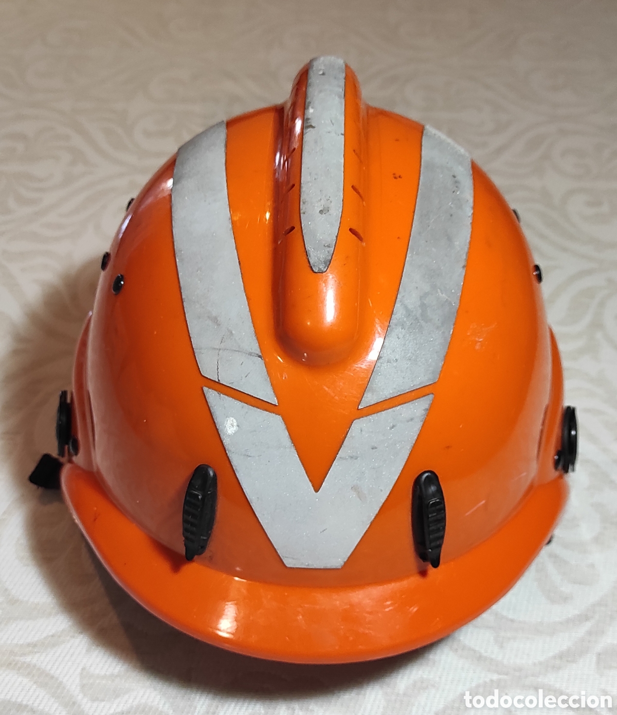 Antig&uuml;edades: CASCO BOMBERO FORESTAL VFT1 - COLOR NARANJA - Foto 2