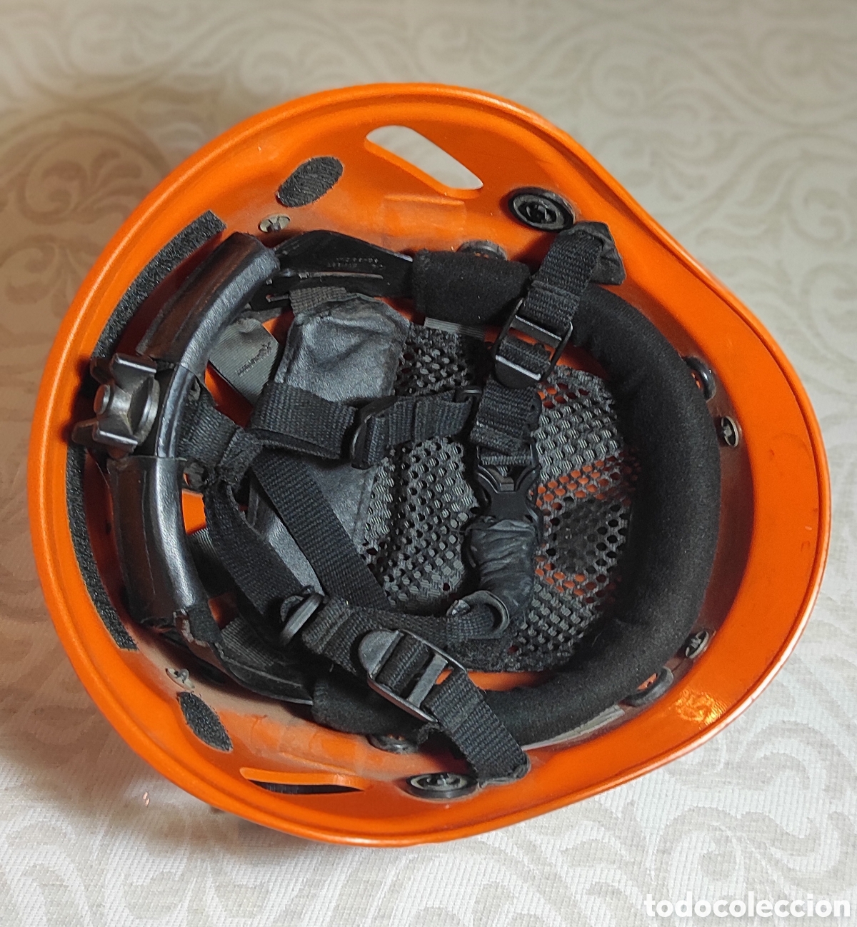 Antig&uuml;edades: CASCO BOMBERO FORESTAL VFT1 - COLOR NARANJA - Foto 4