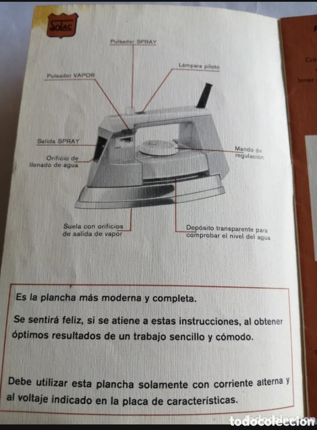 Antig&uuml;edades: Plancha Solac modelo 755 Vintage - Foto 13