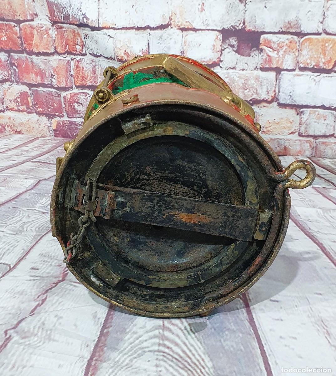 Antig&uuml;edades: Farol de barco antiguo de colgar - Foto 3
