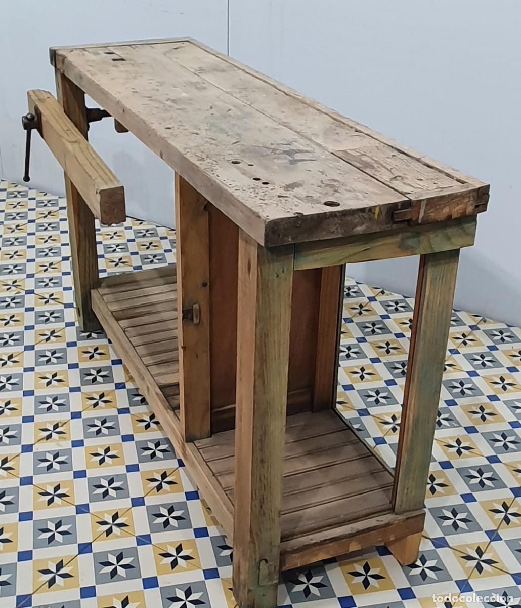 Antig&uuml;edades: Banco de carpintero madera vieja - Foto 1