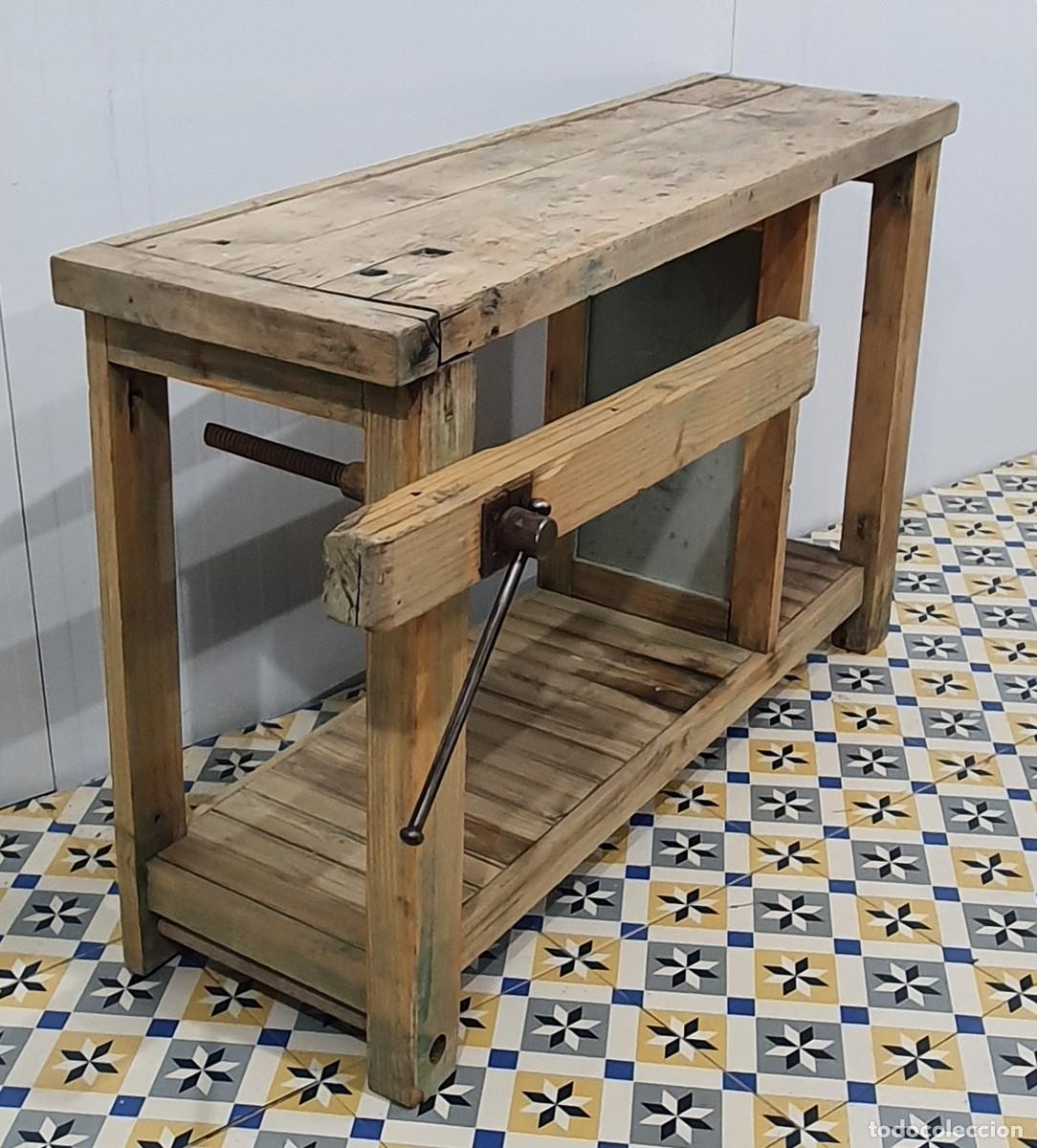 Antig&uuml;edades: Banco de carpintero madera vieja - Foto 2