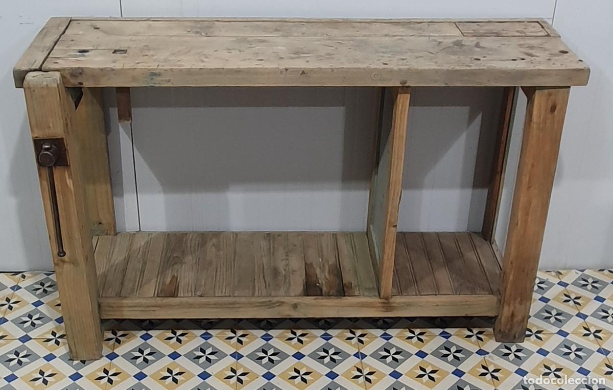 Antig&uuml;edades: Banco de carpintero madera vieja - Foto 3