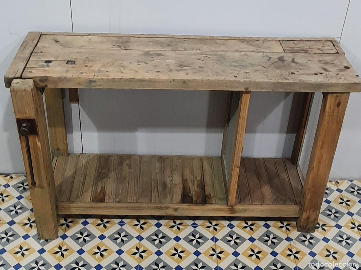 Antig&uuml;edades: Banco de carpintero madera vieja - Foto 4