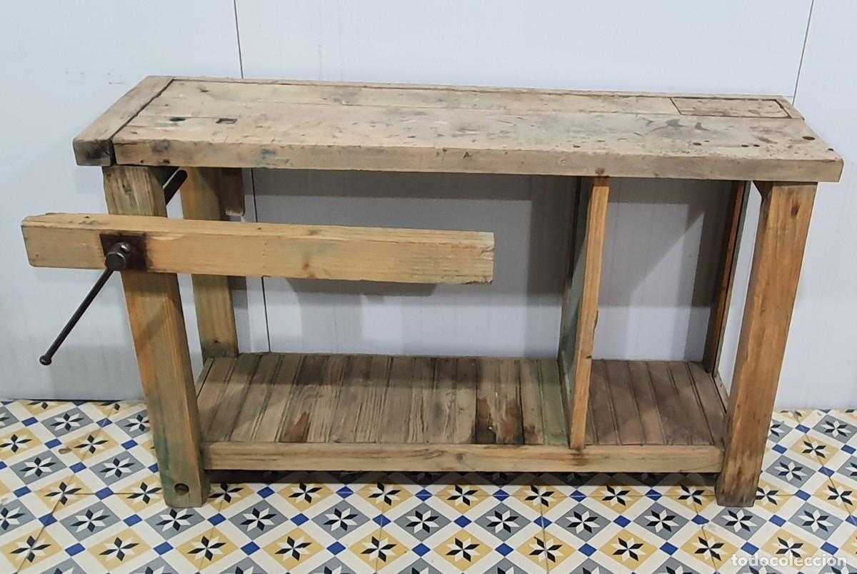 Antig&uuml;edades: Banco de carpintero madera vieja - Foto 5