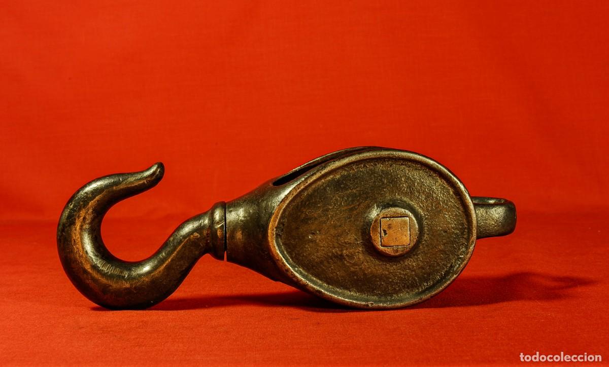 Antig&uuml;edades: Polea doble inglesa de cuerda antigua - Foto 7