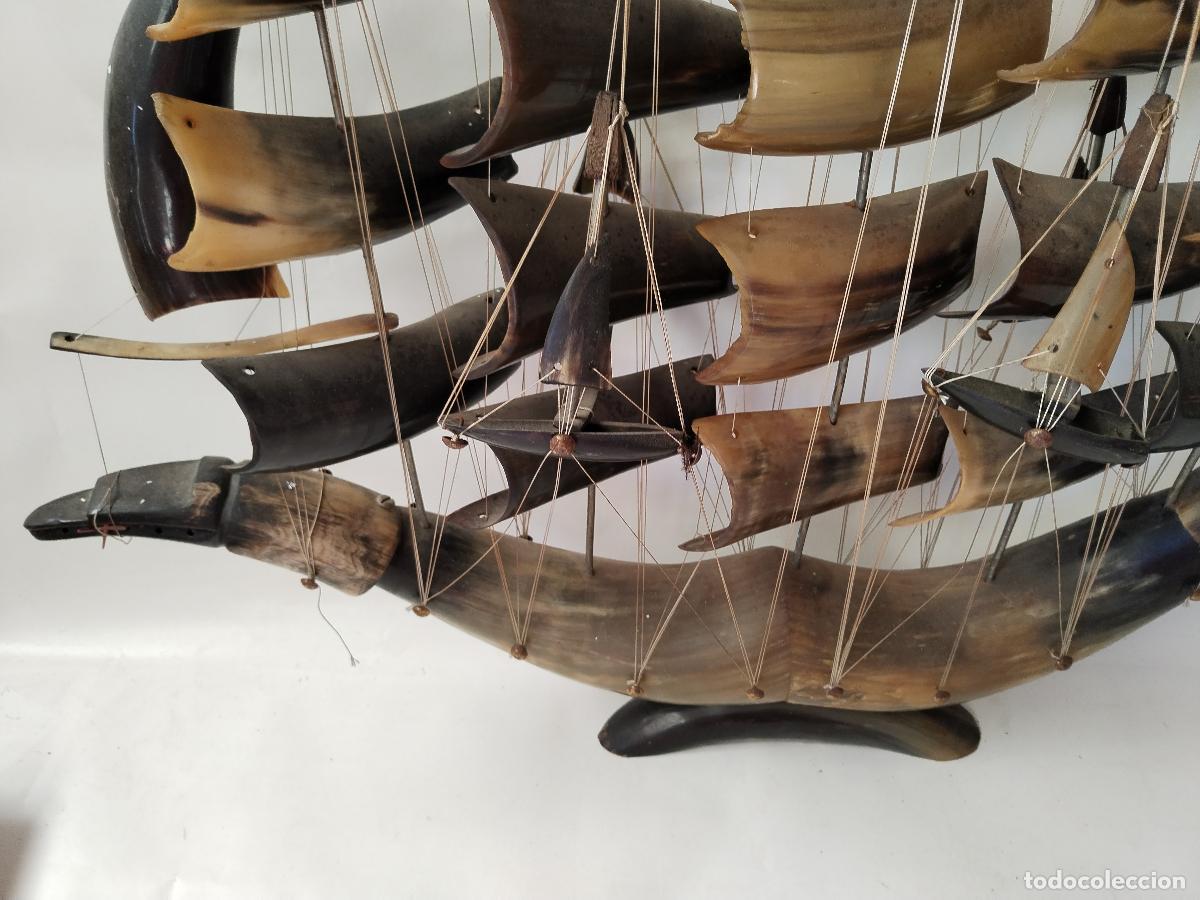 Antig&uuml;edades: BARCO ANTIGUO CON CUERNO DE BUEY - Foto 6
