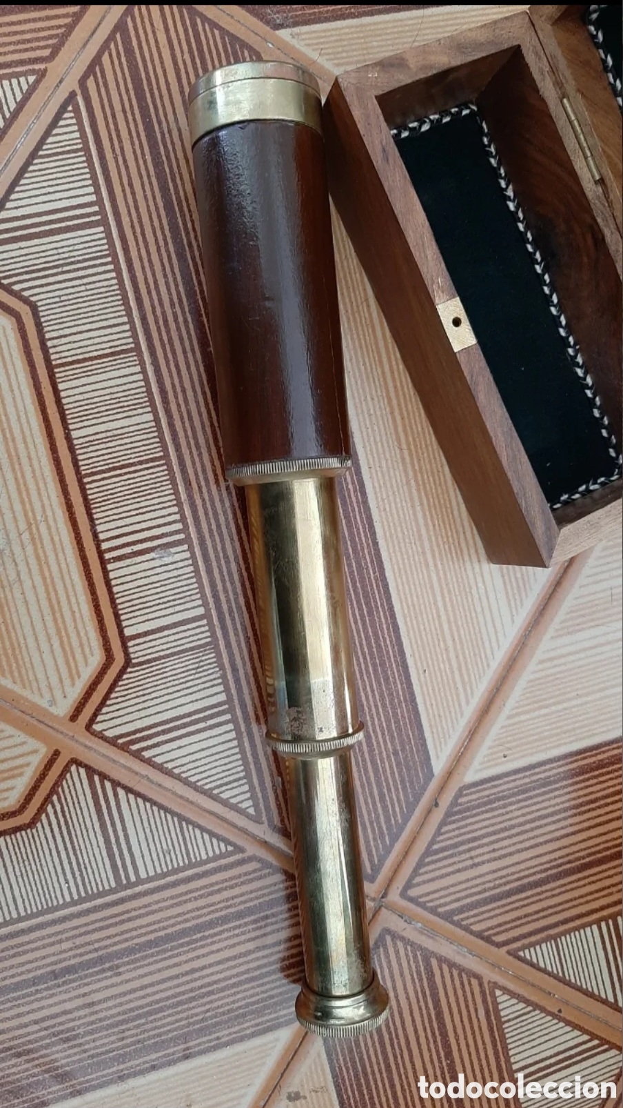 Antig&uuml;edades: Juego de sextante, catalejo y brujula - Foto 5